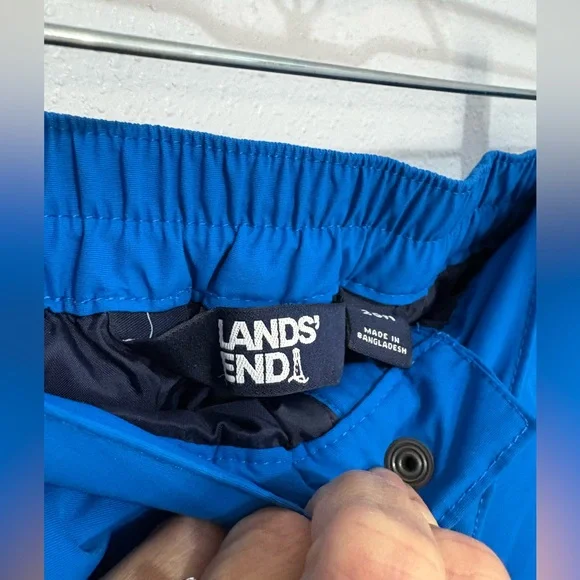 Lands' End Blue Kids Husky Squall Waterproof Insulated Iron Knee Snow Pants 20H - Picture 2 of 14